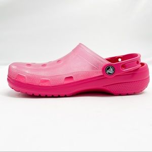 Crocs Adult Classic Translucent Clogs- Candy Pink